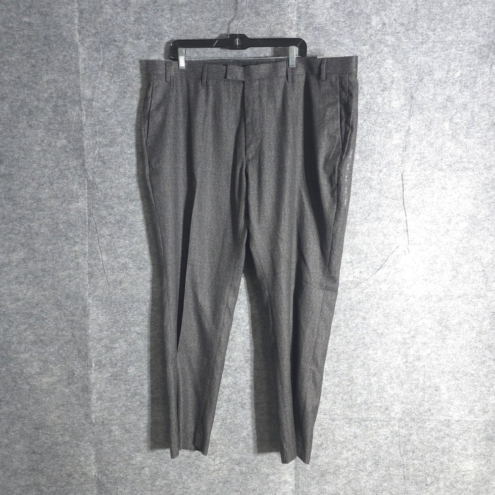 Perry Ellis Portfolio Dress Pants Mens 42x29 Charcoal Gray‎ Modern Fit Luxe New